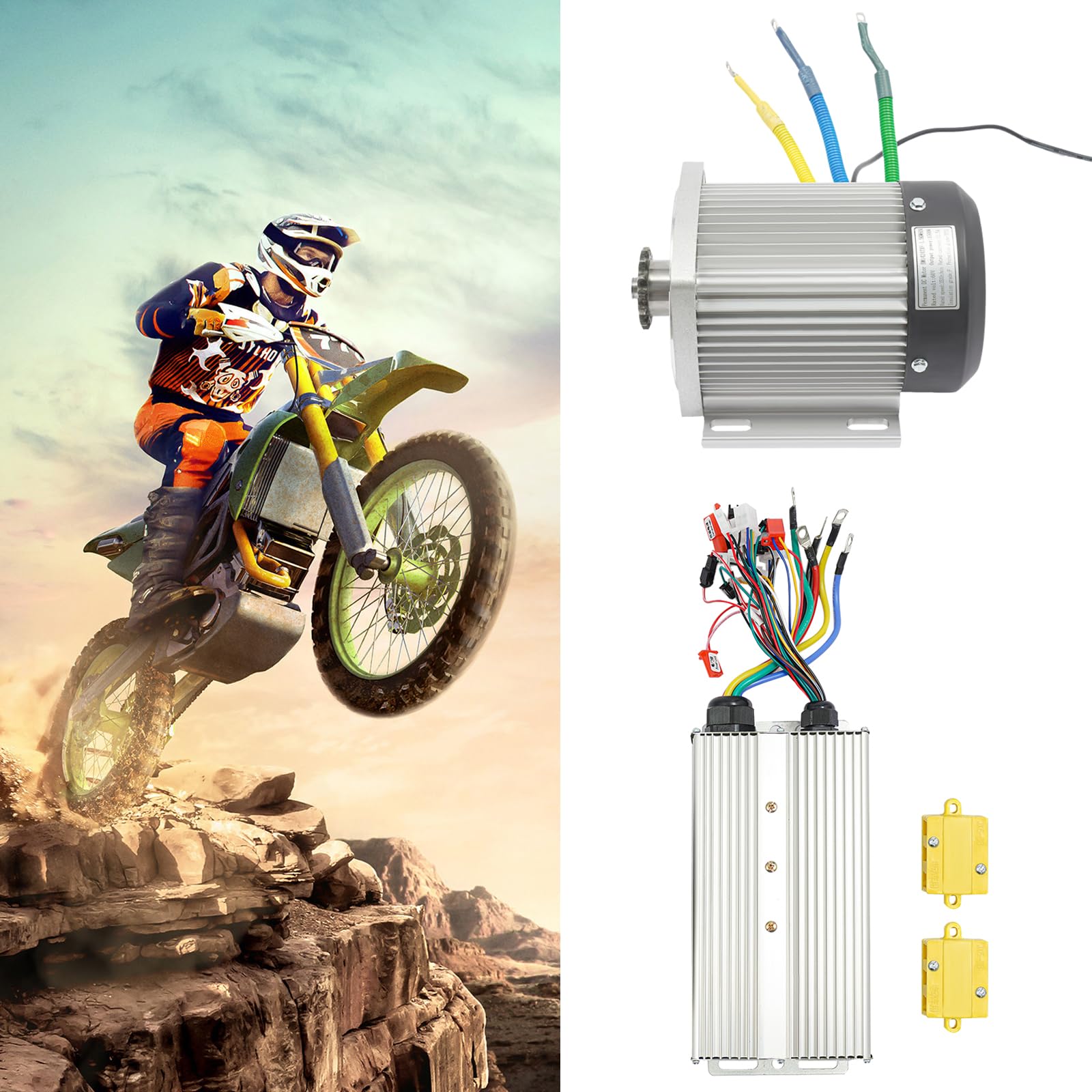 Motor Drive Air Wheel Conversion Kit, 350 W, zestaw kół do elektrycznych skuterów plażowych, do małych gokartów, elektrycznych wózków inwalidzkich i skuterów mobilnych dla seniorów