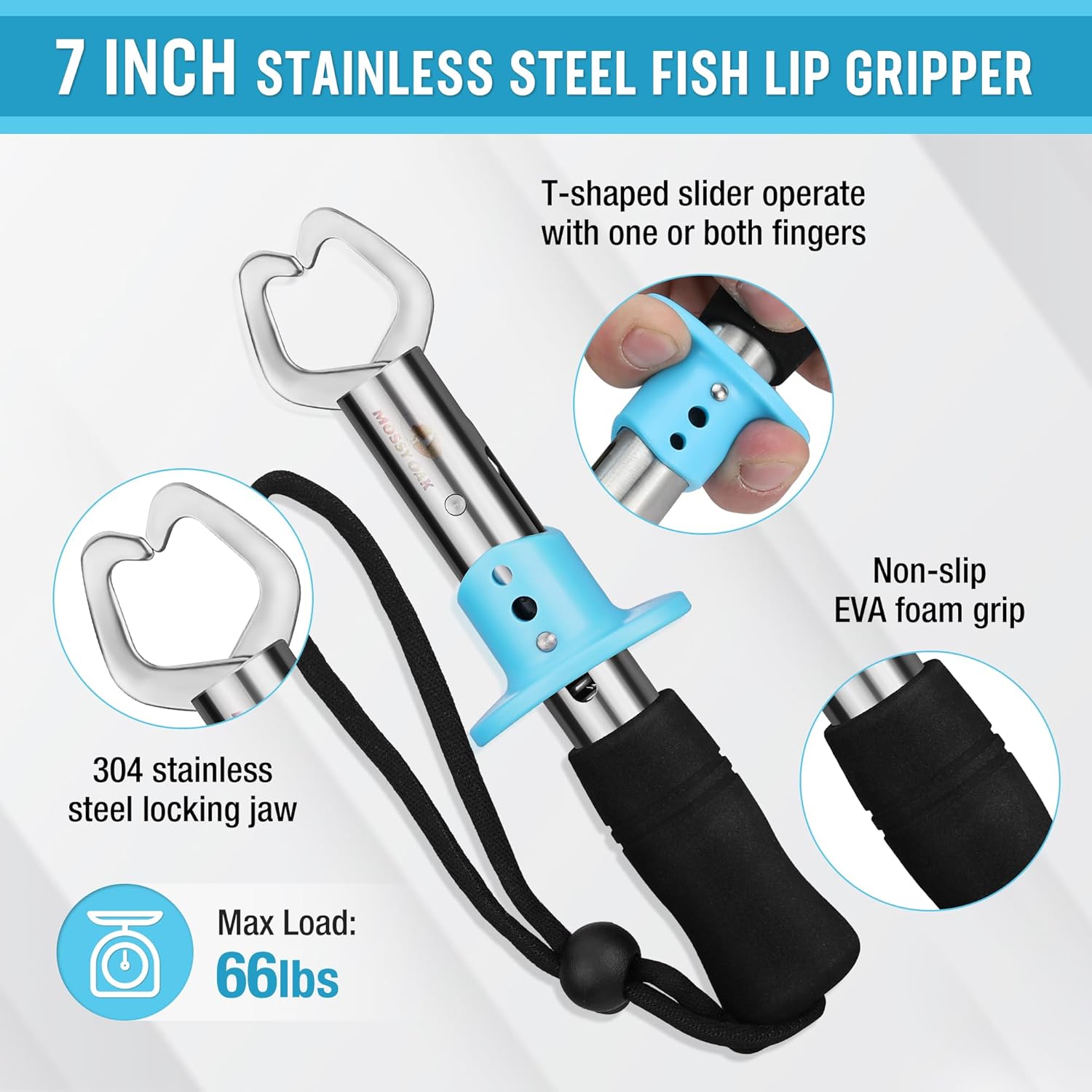 Mossy Oak Fishing Tools Kit- Fishing Plier, Fish Lip Gripper, Multifunctional Fishing Hook Remover with Lanyards Sheath, Saltwater Resistant Fishing Accessories & Equipment, Fishing Gifts for Men - Image 4