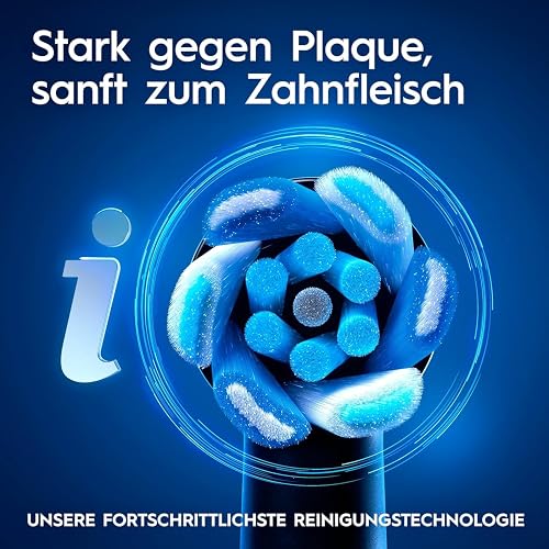 Oral-B iO 6 Plus Edition Electric Toothbrush with Magnetic Technology, 3 Replacement Brushes, 5 Cleaning Modes, Display & Travel Case, Black - 9