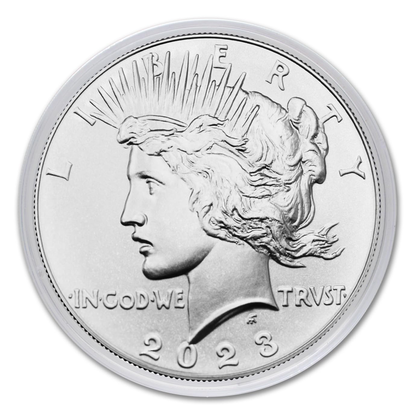2023 Silver Peace Dollar Coin Brilliant Uncirculated (in Capsule) with Official Government Packaging and Certificate of Authenticity $1 BU