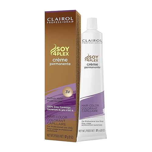 Clairol Professional Tinte permanente en crema para el cabello, tinte oscuro para cobertura de canas resistente a la decoloración, 2 onzas