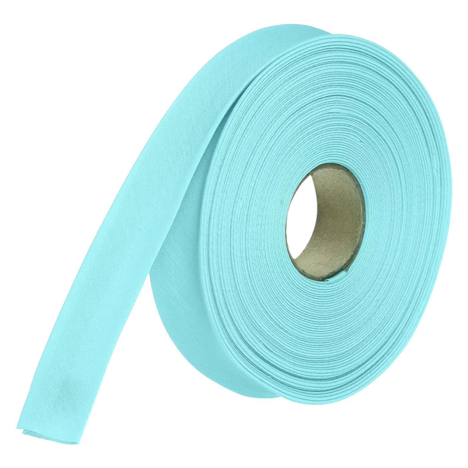sourcing map 2.5cm Double Fold Bias Tape Polyester (Lake Blue 14.6m)
