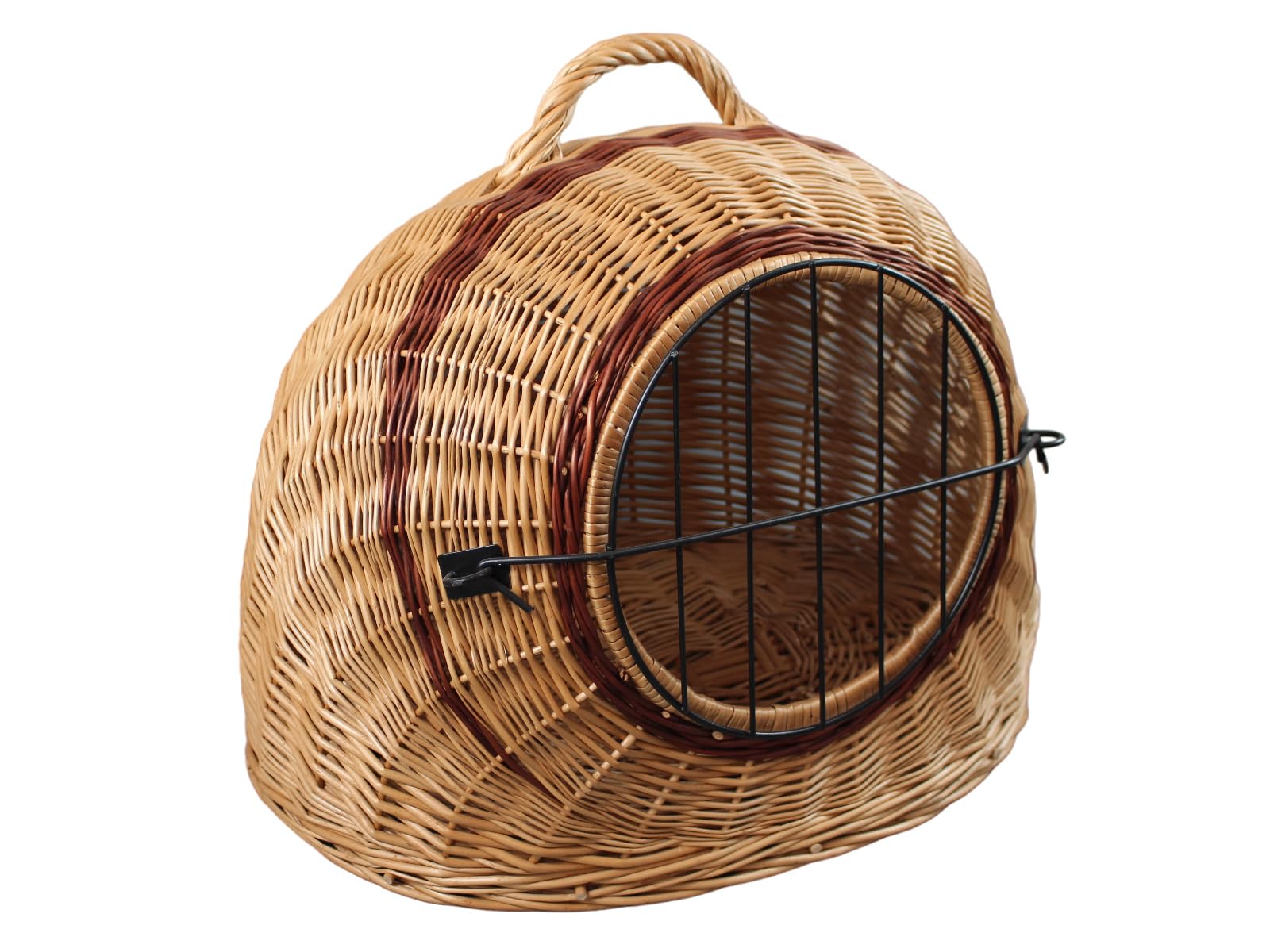 Weidenkorb Korbhöhle mit Gitter und Tragegriff – Abmessungen 50x40x45 cm – Transporthöhle – Natürliche Farbe – Hersteller – Ohne Kopfkissen