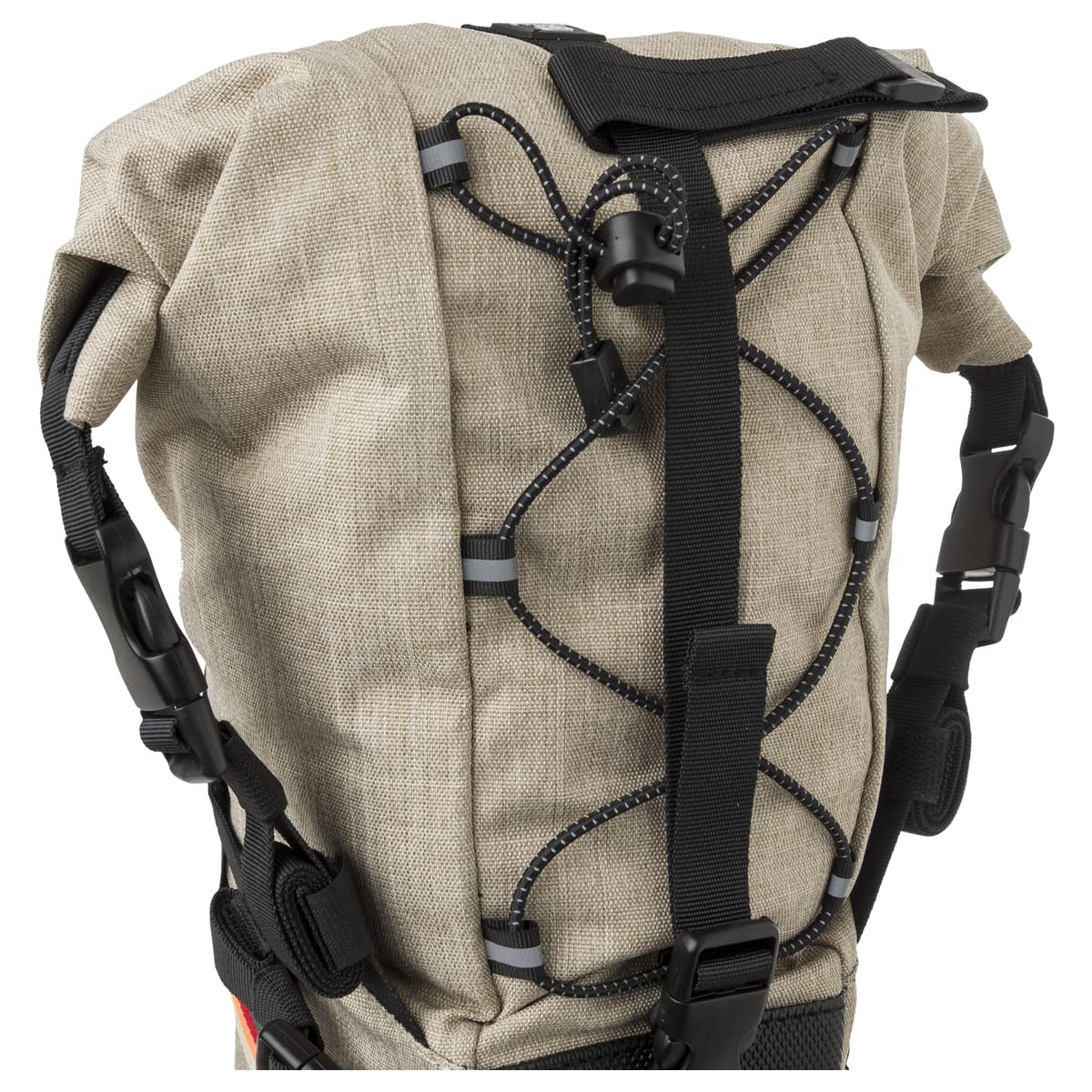 AGU Seat-Pack Sacoche de Selle Bikepacking, Sacoche de Selle 10 litres, Hydrofuge, Réfléchissante, Montage Simple, 100% Polyester Recyclé - Vintage
