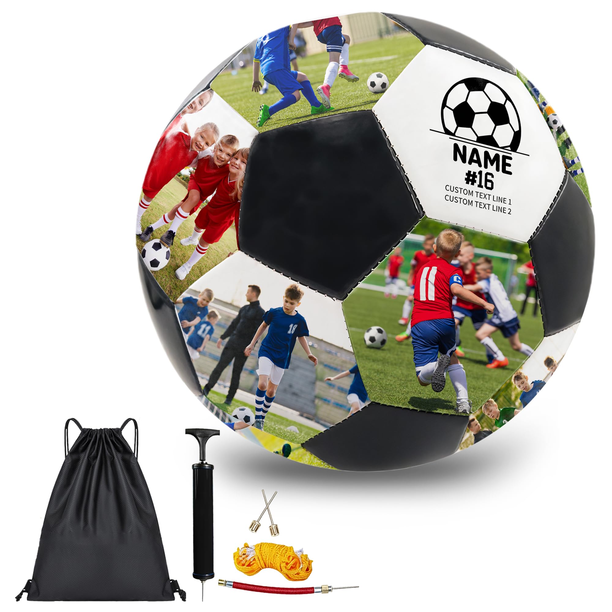 Pallone da Calcio Personalizzato con Nome e Foto - Regalo per Uomo, Papà, Fidanzato - Compleanno, Natale, Anniversario - Allenatore, Sportivo, Tifoso