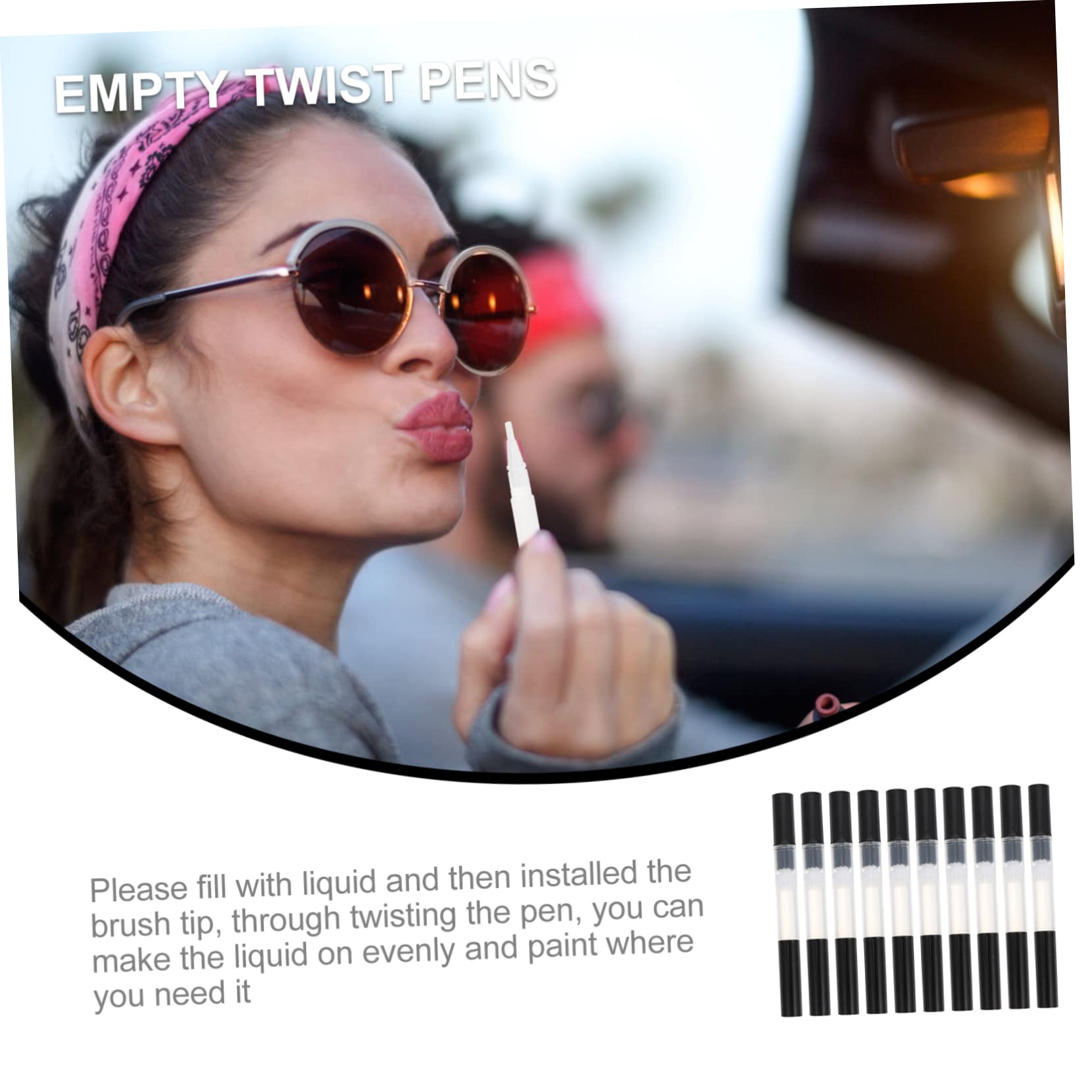 STOBOK 3 Set Di Mini Penne Per Nail Art Tubo Vuoto Penna Per Per Cuticole Penna Per Rivitalizzante Fornitura All'ingrosso Facile Da Riempire Sicuro Robusto 10 Pezzi*3