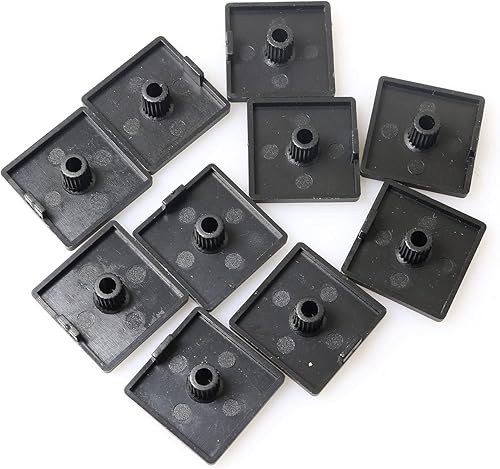 10pcs 2020 Tapa de extremo de perfil de aluminio estándar europeo 2020 Serie 20 Accesorios de perfil de aluminio con ranura en T, negro