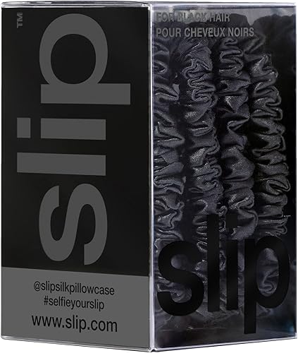 Miniatura 3 de SLIP Silk Skinnie Scrunchies in Black, Pink, and Caramel - 100% Pure 22 Momme Mulberry Silk Scrunchies for Women