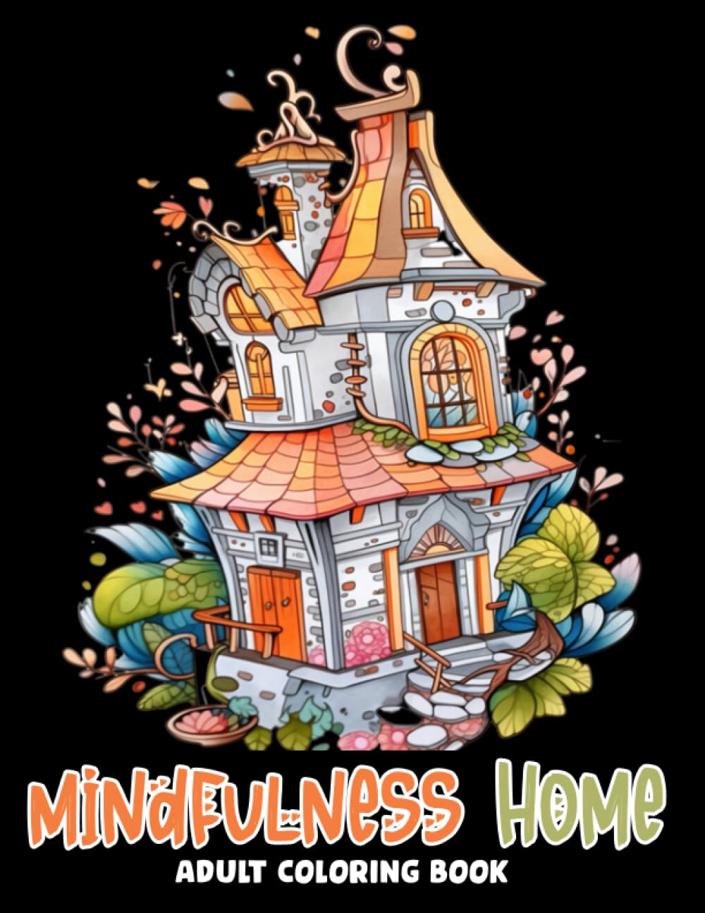 Mindfulness Home Coloring Book for Adults: Whimsical & Creative House Illustrations for Stress & Anxiety Relief