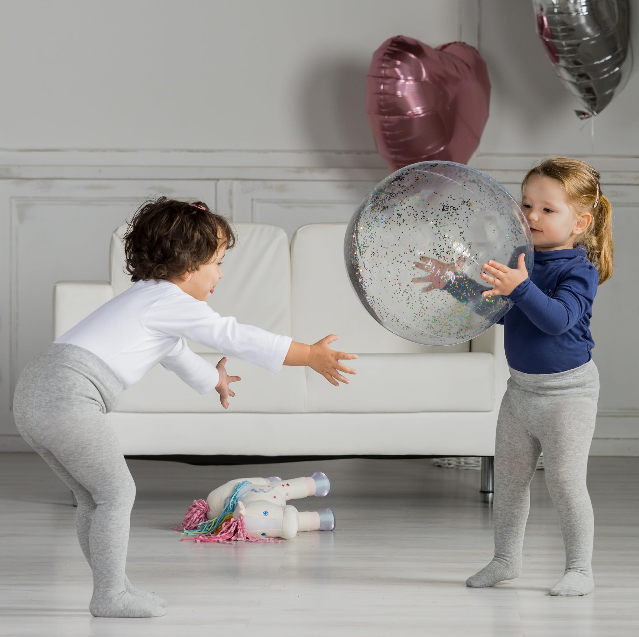 Playshoes Unisex Rajstopy dziecięce gładkie podwójne opakowanie 499101, 37 - szary/melanż, 98-104, Szary/Melanż, podwójne opakowanie, 98-104