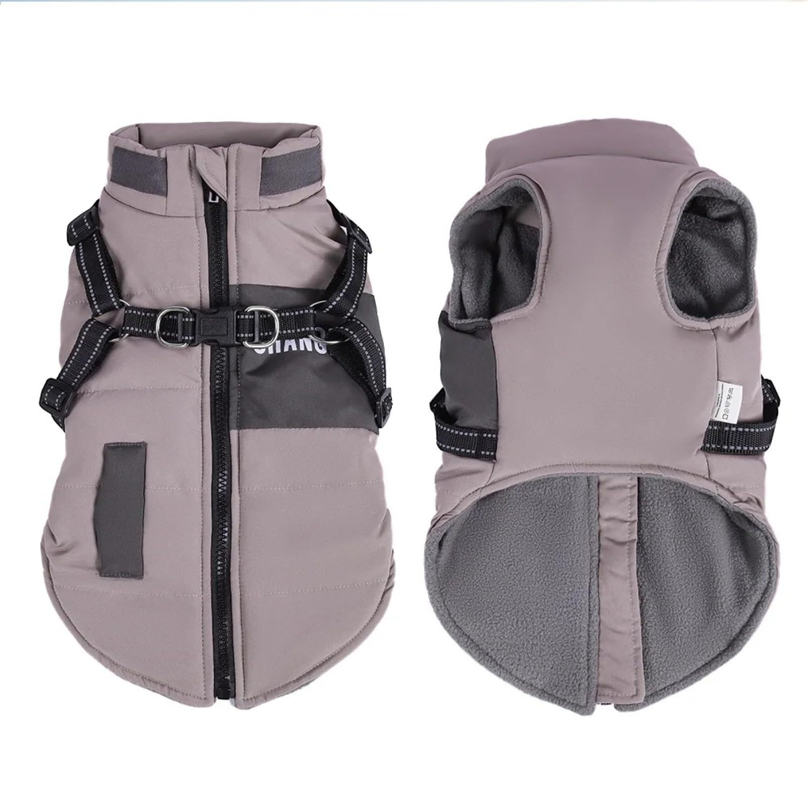 Veste d'extérieur imperméable pour chien contre le froid et l'humidité violet