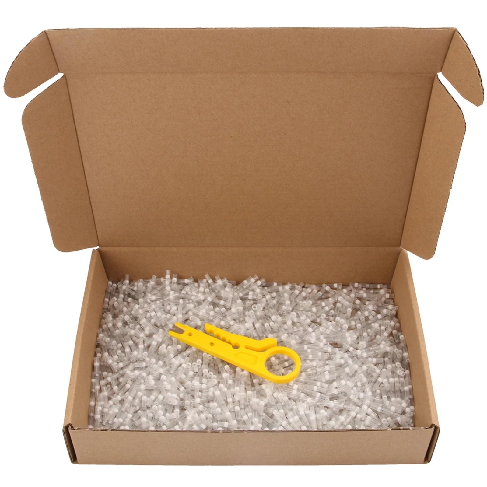 schrumpfverbinder 100~5000 STÜCKE Terminals Schrumpf Lötmuffe Isolierte Elektrische Stoßverbinder Wasserdichte Drahtverbinder(White AWG 26-24,2000PCS)