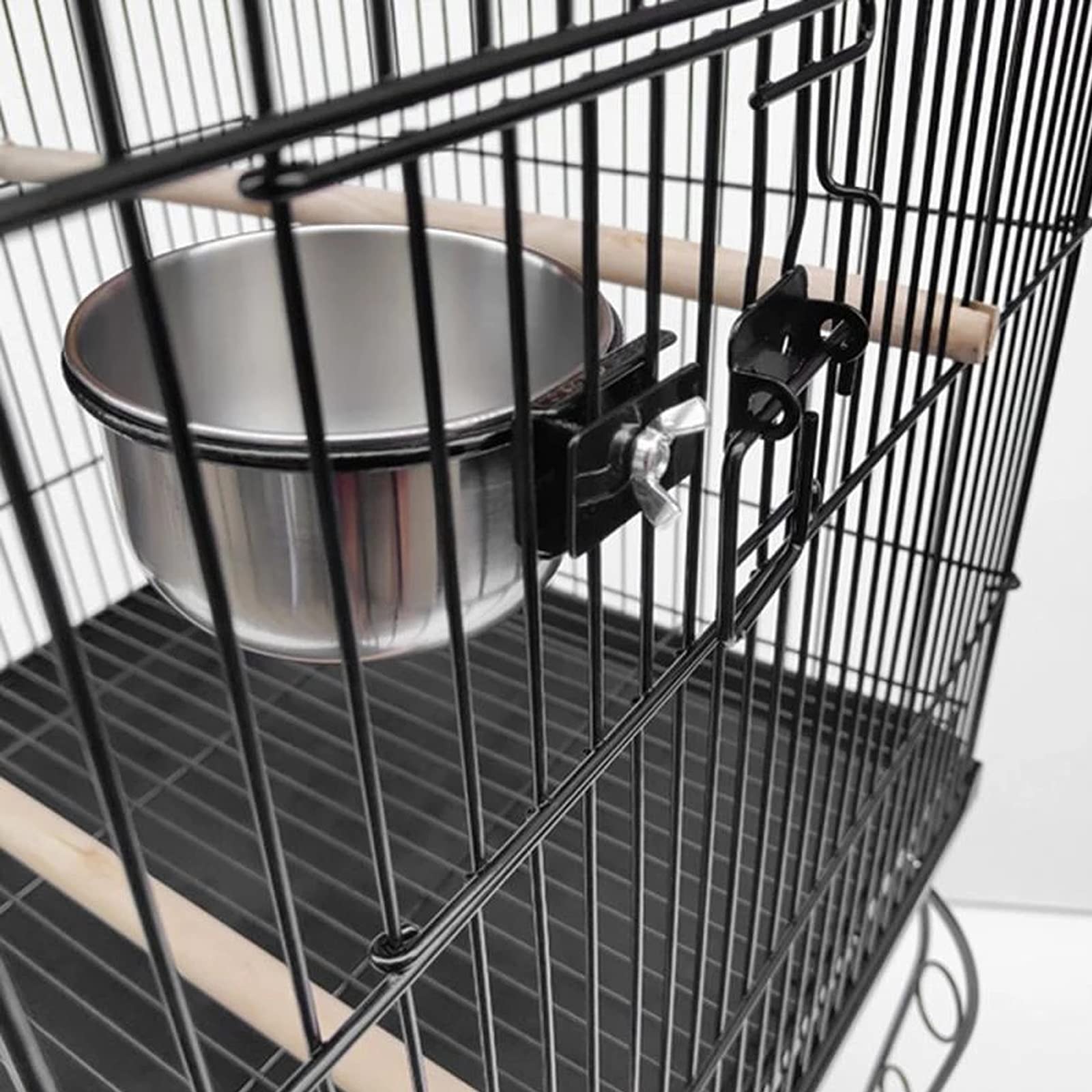Gabbia per Uccelli e Pappagalli New Bird Cage Cage Bird Parrot Cage + Ciotola in Acciaio Inox e Ruote bloccabili Bird Home per Canarini, Cocorite e Uccelli Esotici