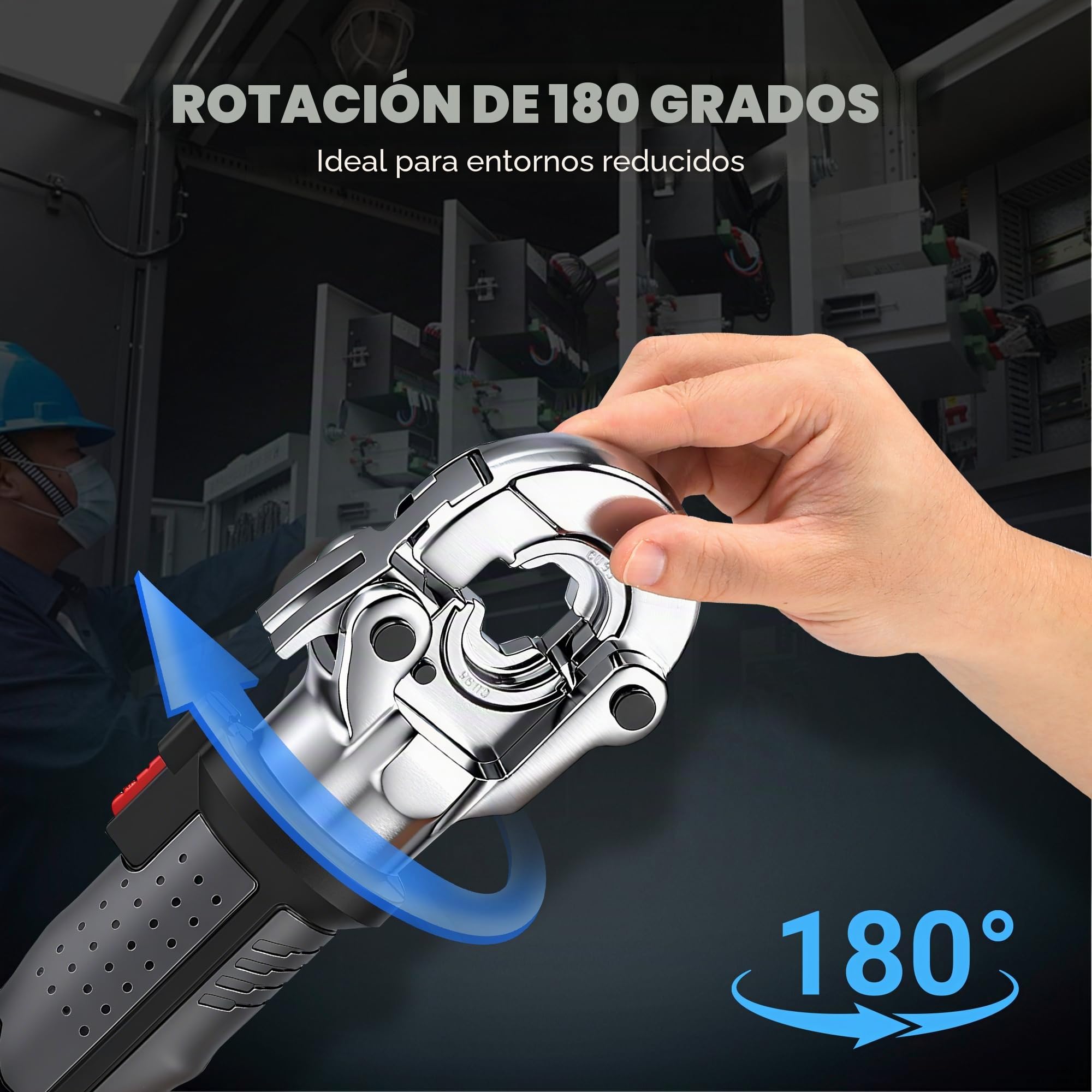 NEWTRY 10-300 mm² Batería Terminales de cable Crimpadora Eléctrica Hidráulica crimpadoro Herramienta 20 V 5 Ah Alicates de Prensa con 12 pares de Insertos de Prensa