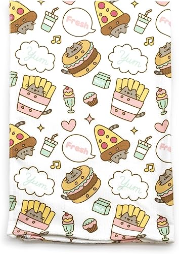 Miniatura 4 de Culturefly Pusheen The Cat - Juego de cocina de 3 piezas - Soporte para ollas, guante de horno y toalla