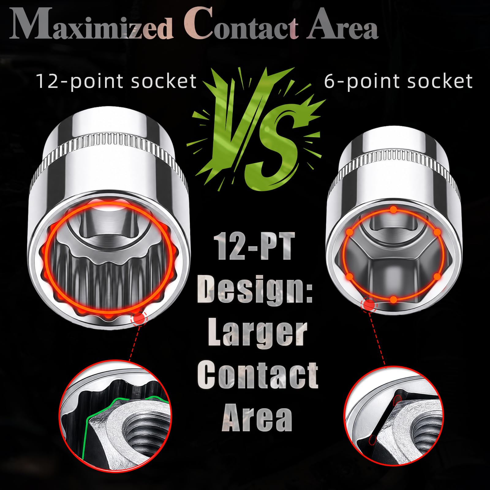 Set di 21 chiavi dinamometriche a scatto da 1/2", 20-220 Nm, precisione ±3%, doppia scala, testa reversibile per auto, pneumatici e moto