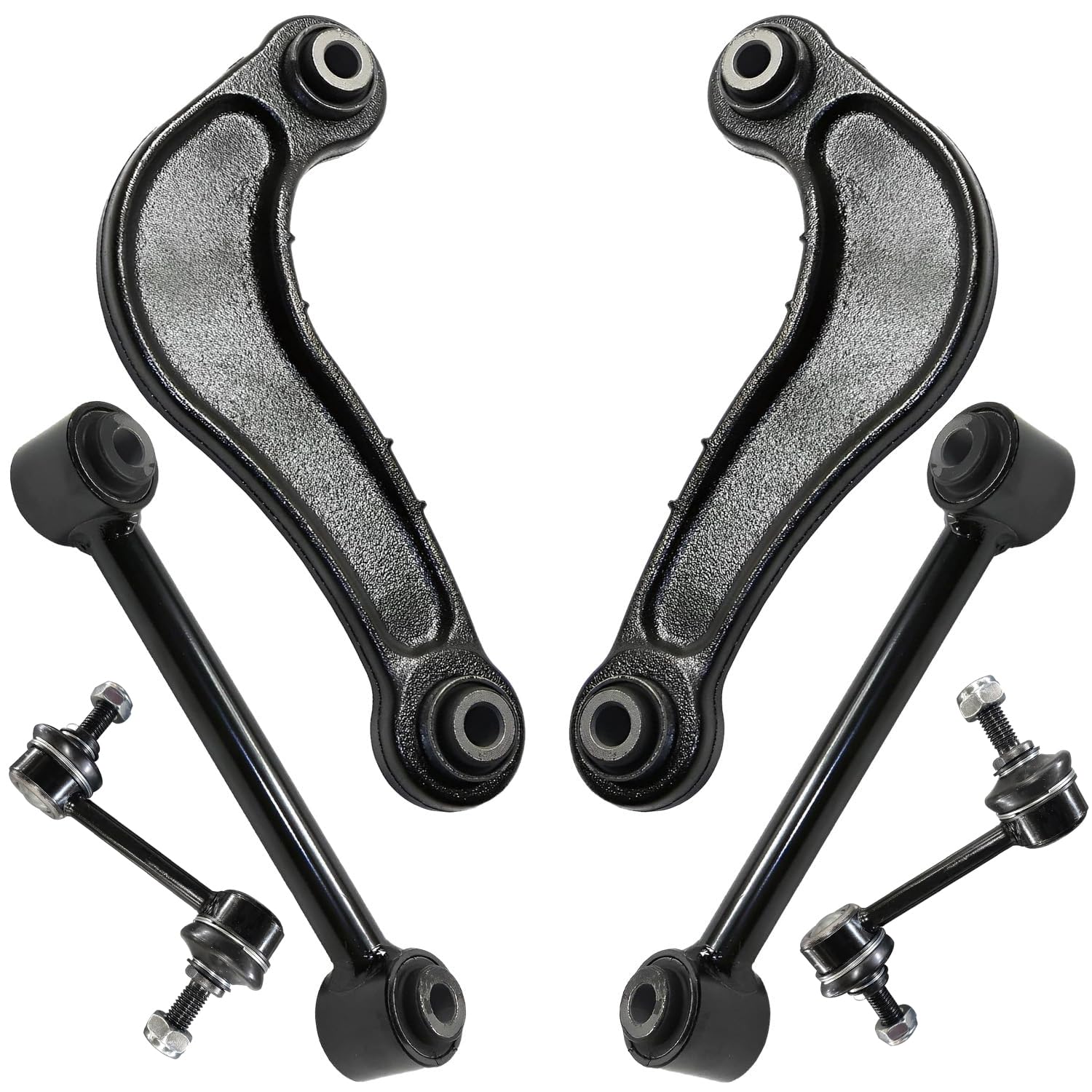 Detroit Axle - 6pc Rear Control Arms Sway Bar Links for Ford 2007-2010 Edge