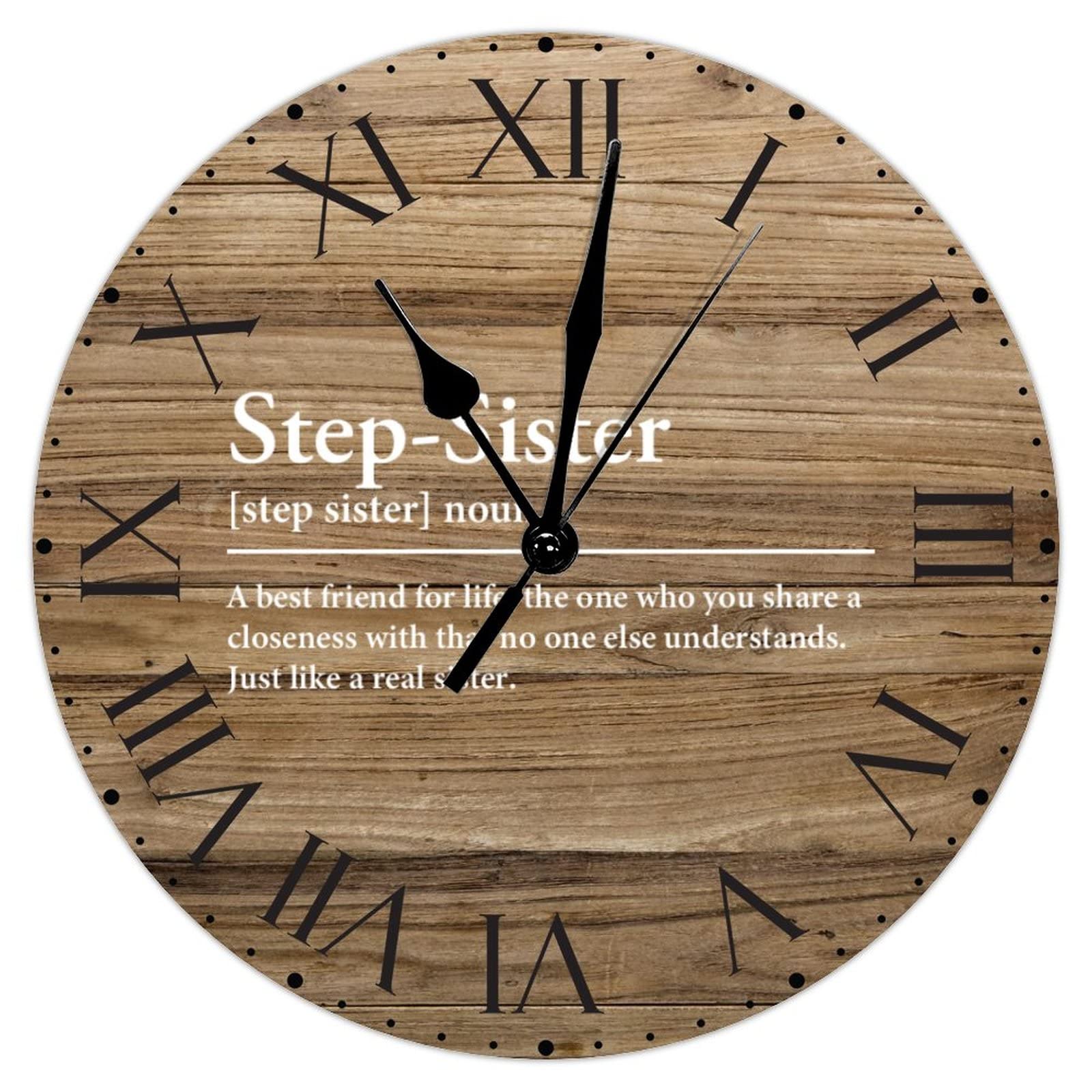 Horloge murale pour salon et bureau ronde en PVC déco rétro silencieuse