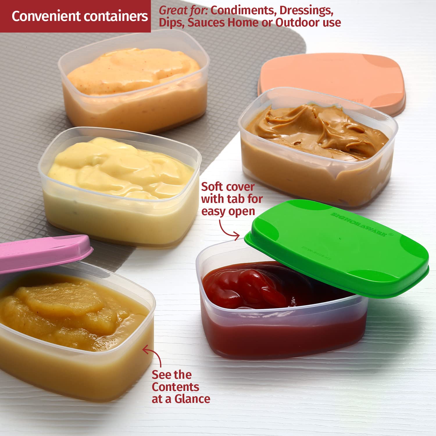 Snapklik.com : Reusable Airtight Food Containers 3 Oz 16 Pack For ...
