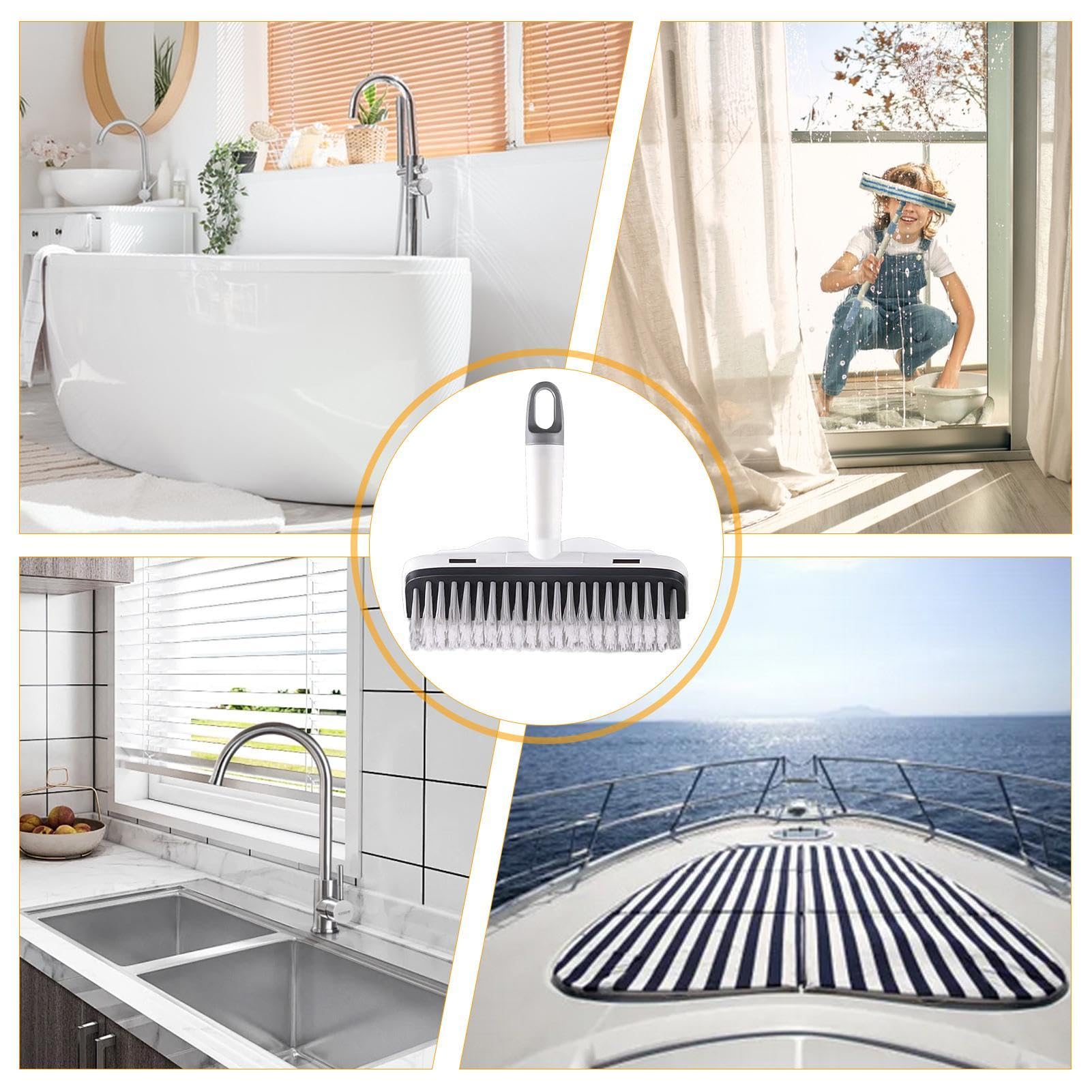 Amazon｜浴室床洗浄ブラシ、床たわし - 浴室用スクイジーブラシバス