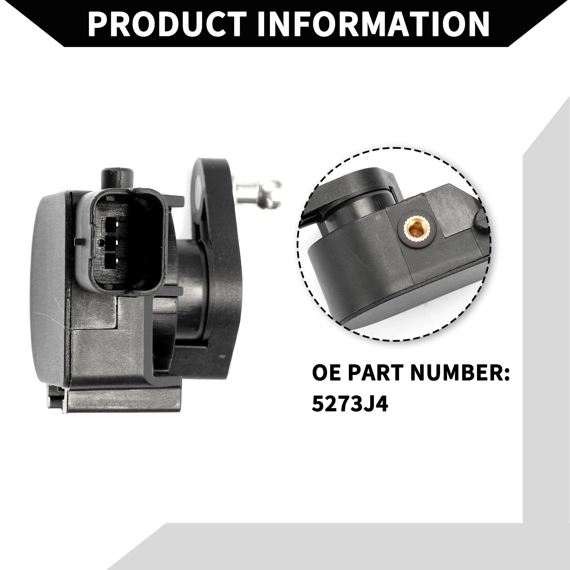 Sensor De Altura De Suspensión Para Citroen C5 2001-2008 1 Pc | Numero De OE 5273J4, Cantidad 1 Pc, Para Citroen C5 III 08-18, Para Citroen C6 05-12, Para Peugeot 508 10-18, Color Negro