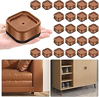 Vista 33 de shouwuhho Paquete de 16 Elevadores de Muebles Ajustables Elevadores de Cama de Servicio Pesado Elevan Altura 1", Elevadores de Cama Cuadrados Negro