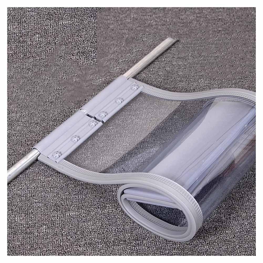 zktoermn Rideaux De Porte Transparents, Rideau De Séparation De Bande De PVC, Porte Blindée Magnétique De 3 Mm D'épaisseur, Convient pour Supermarché, Dépanneur(40x100cm/15.75x39.37in)