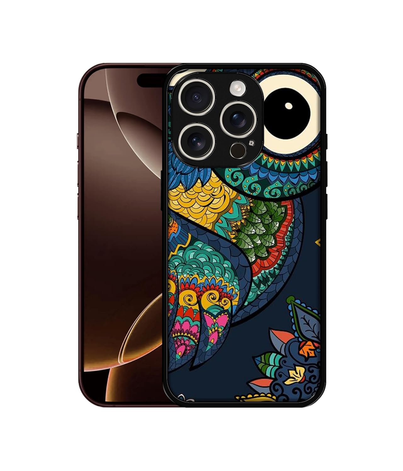 Casotec Owl Illustration Design Premium 2D Printed Metal Bac… Casotec Owl Illustration Design Premium 2D Printed Metal Bac…