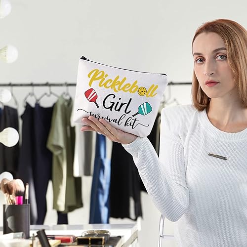 Miniatura 3 de WZMPA Pickleball Girl - Bolsa de maquillaje cosmético para niña regalo para jugadora de pickleball para niña kit de supervivencia de maquillaje