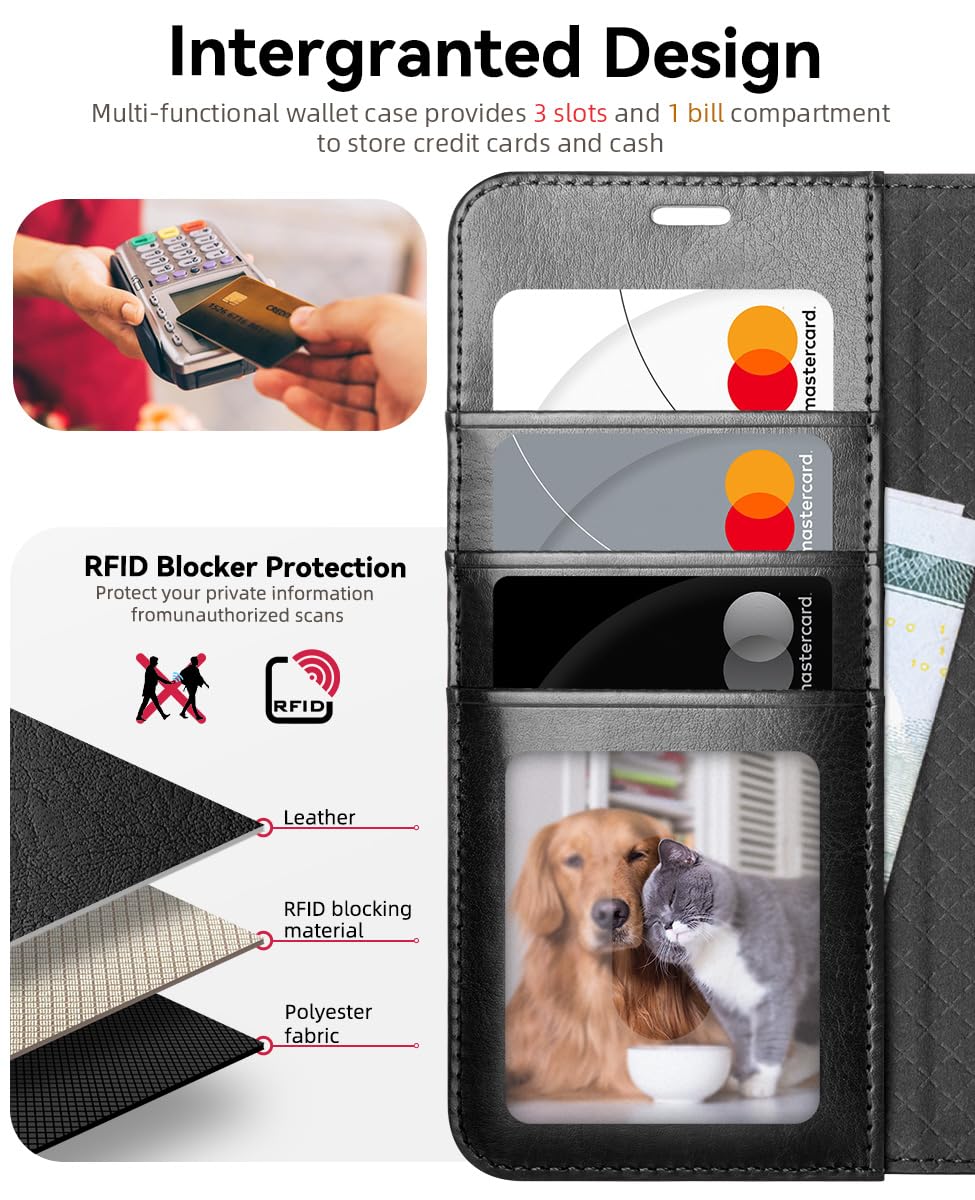 SHIELDON Case For Galaxy S25 Ultra 6.9" 5G, Genuine Leather Wallet - View #8