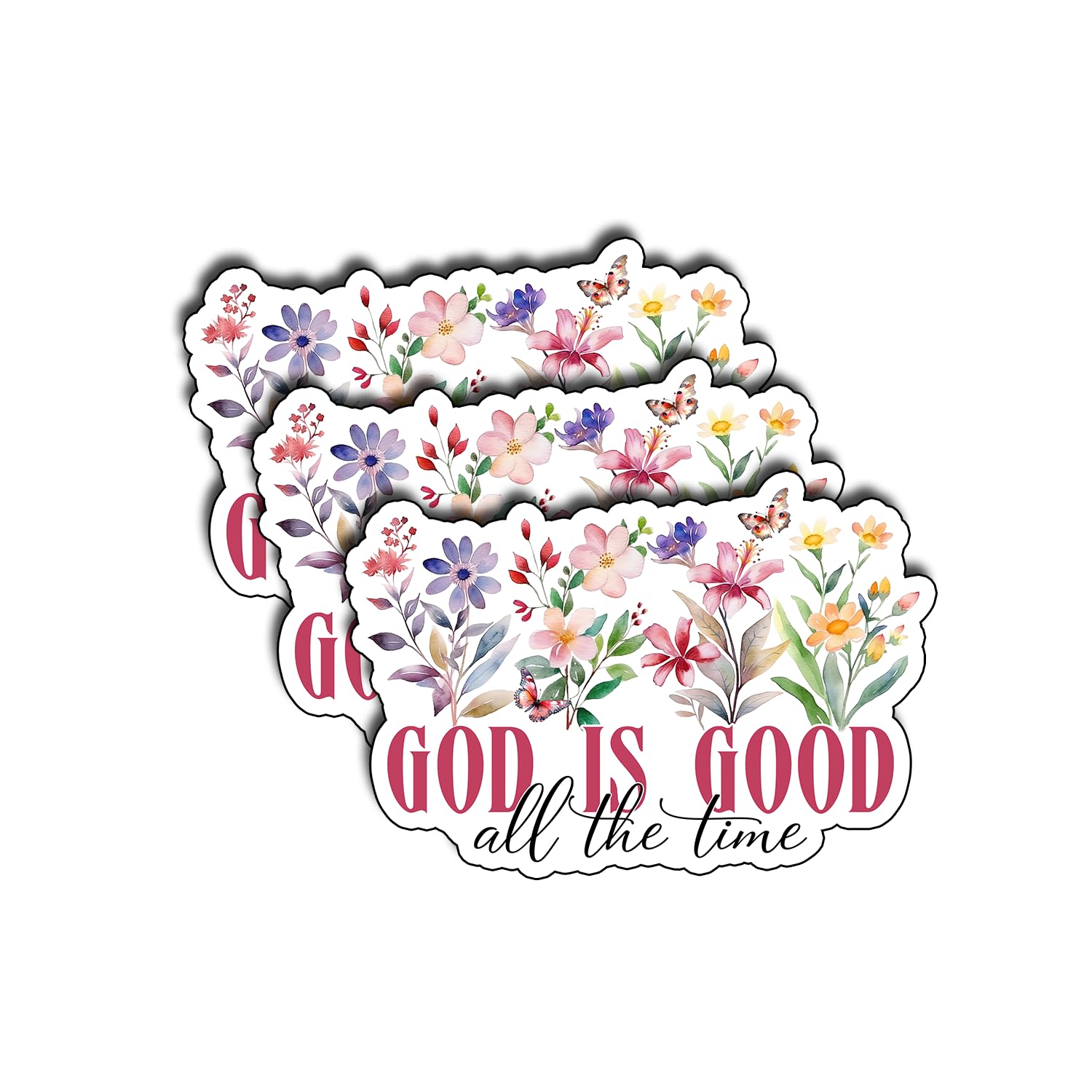 TADAVAX Sticker Funny, Decorate Books, Laptops, Water Bottles, Kindle Sticker, Waterproof Vinyl Sticker, Decals Gifts 3 (God Is Good All The Time 2)