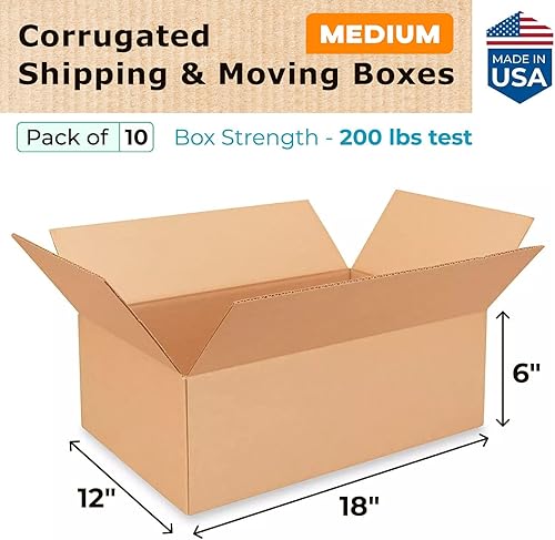 Miniatura 202 de Cajas para envío IDL Packaging - B-1266-5 de cartón corrugado, tamaño pequeño, de 12 pulgadas de largo x 6 pulgadas de ancho x 6 pulgadas de alto