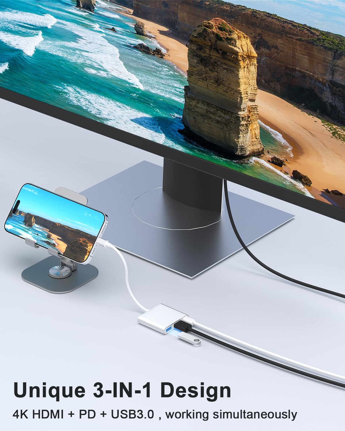 USB C auf HDMI Adapter,USB C auf HDMI 4K,USB C zu HDMI Adapter für
