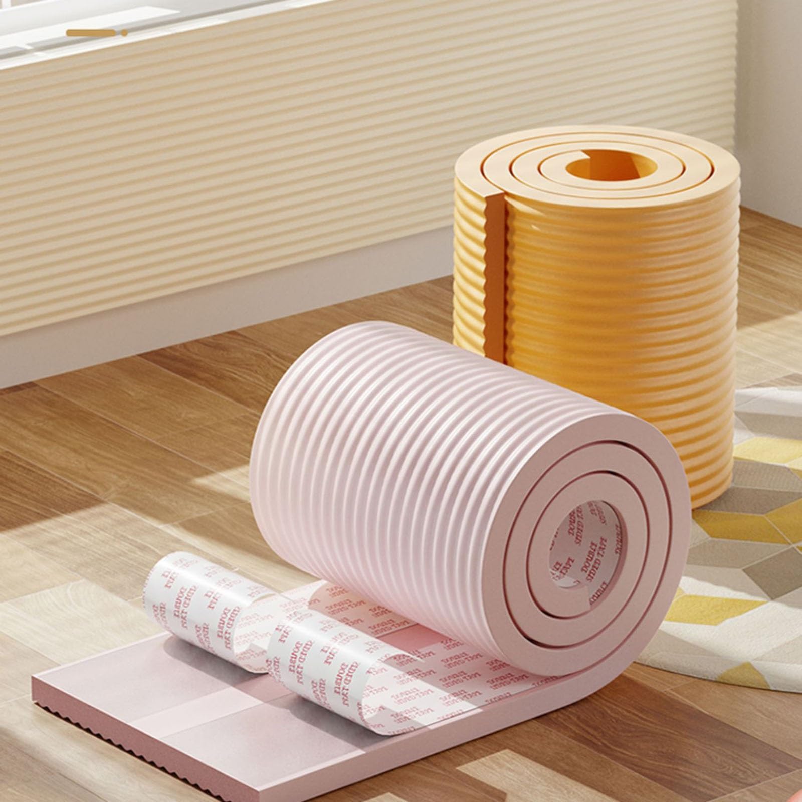SENJINGHUA Foam Corner Protectors, 20 CM x 500 CM Foam Safety Strip, Self-Adhesive Edge Guards for Kids, Anti-Collision Padding for Upholstered Wall Panels