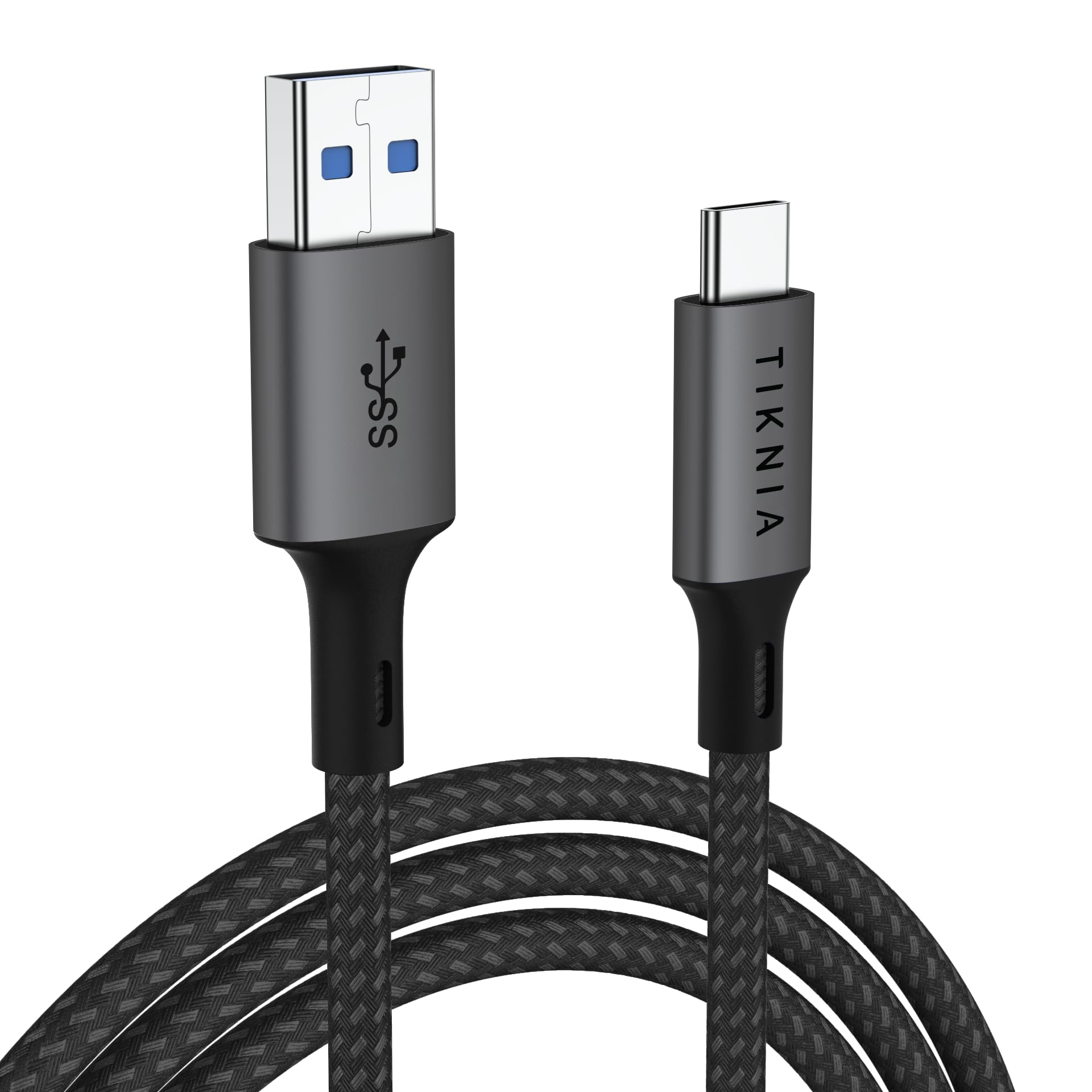 USB A to USB C Cable 2M, PD 3A Type C Fast Charging USB C Data Cable Nylon Braided Phone Charger USB-C Quick Cord Compatible with iPad Air, iPad Pro, MacBook Pro, Samsung Galaxy etc (2M)