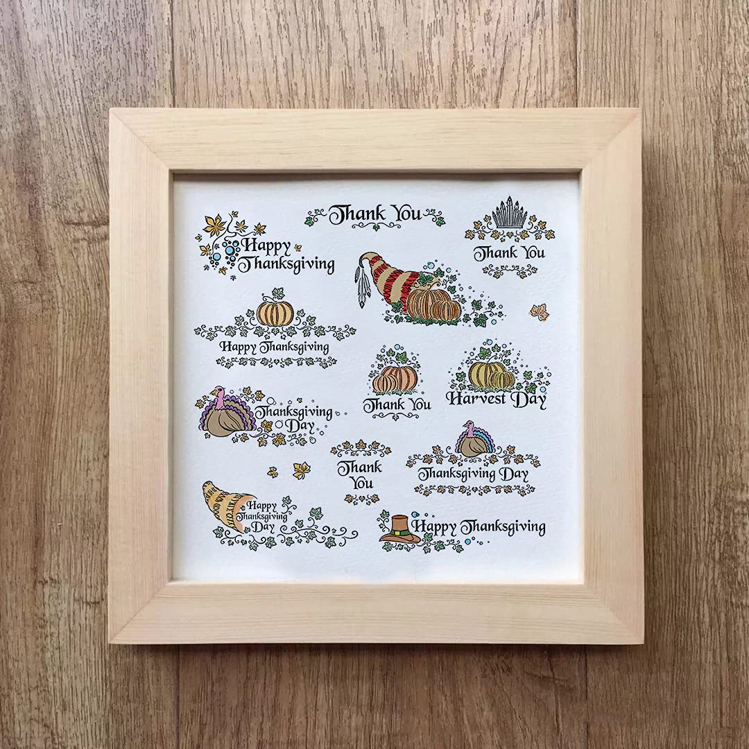 Christmas Clear Stamp Set With Pumpkins & Holiday Designs - Reusable Silicone Stamps For Card Making