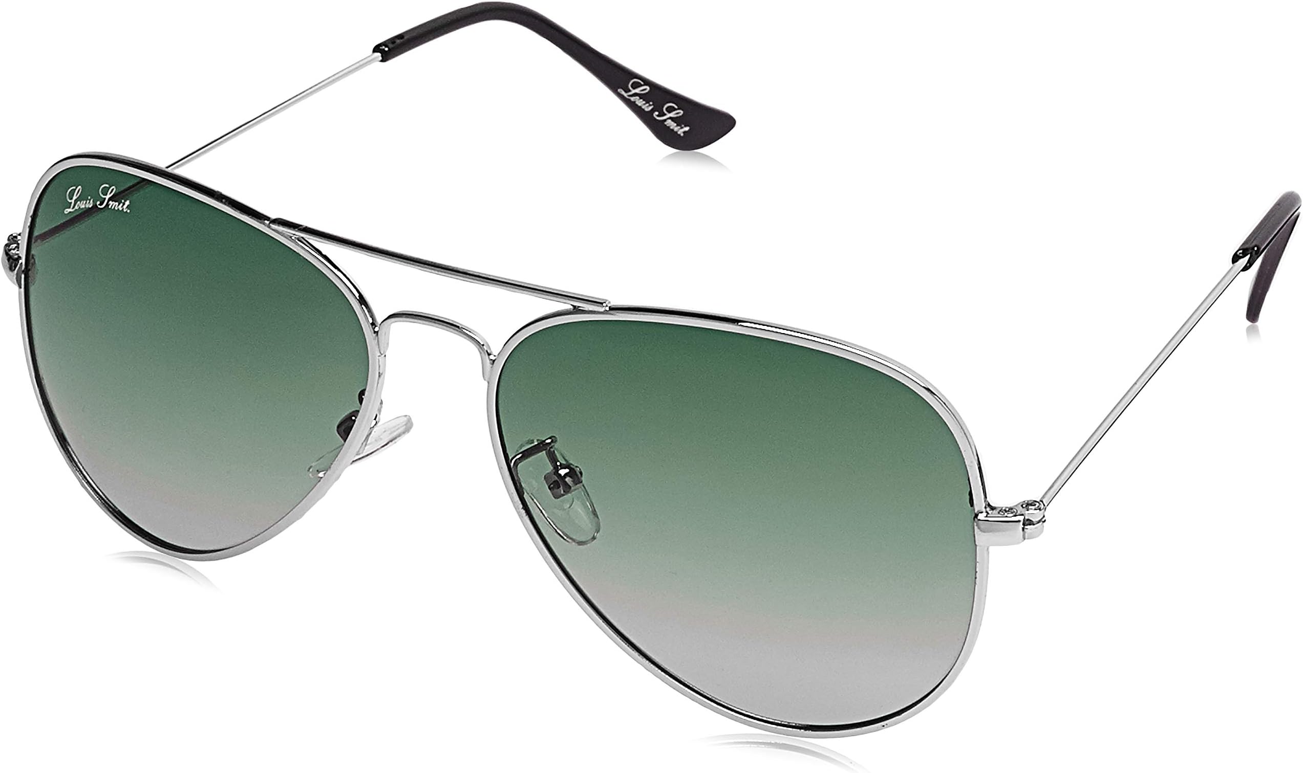LOUIS SMIT Polarized Aviator Men's Sunglasses - (LS101 C15 58|58|Green Gradel Color Lens)
