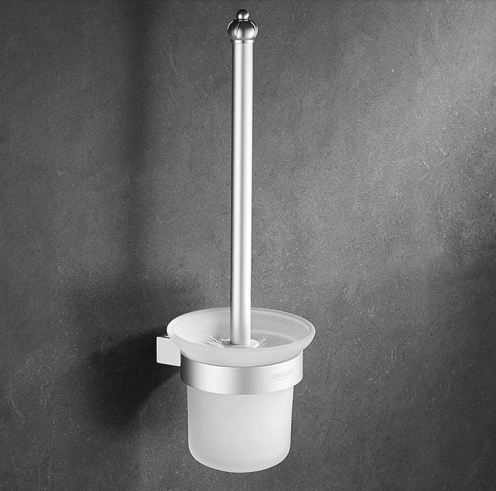 Szczotka do WC, kwadratowa Szczotka do WC z uchwytem Szklany kubek do montażu na ścianie Współczesny styl Szczotka do WC Polerowane akcesoria łazienkowe
