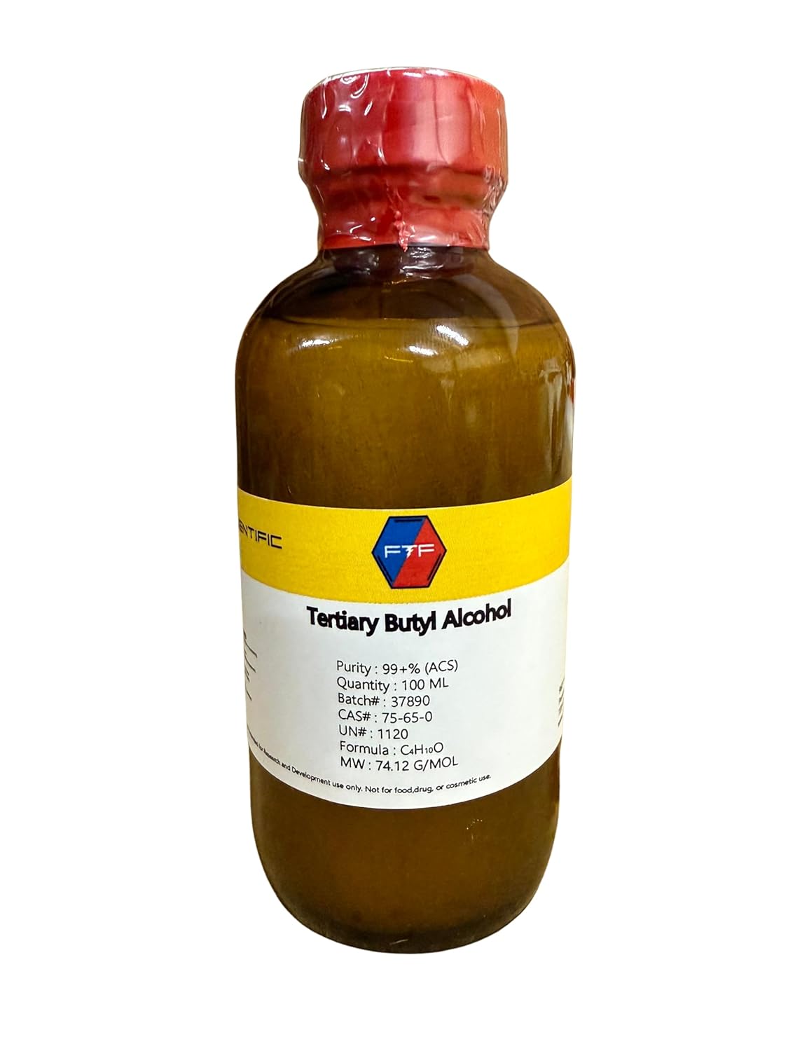 Tertiary Butyl Alcohol ACS Grade - 100 ML