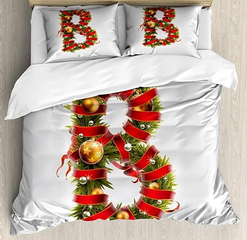Miniatura 8 de Ambesonne Synthwave Duvet Cover Set, Retro Futurism Inspired Illustration Artwork with Sun and Palms, Decorative 3 Piece Bedding Set with 2 Pillow