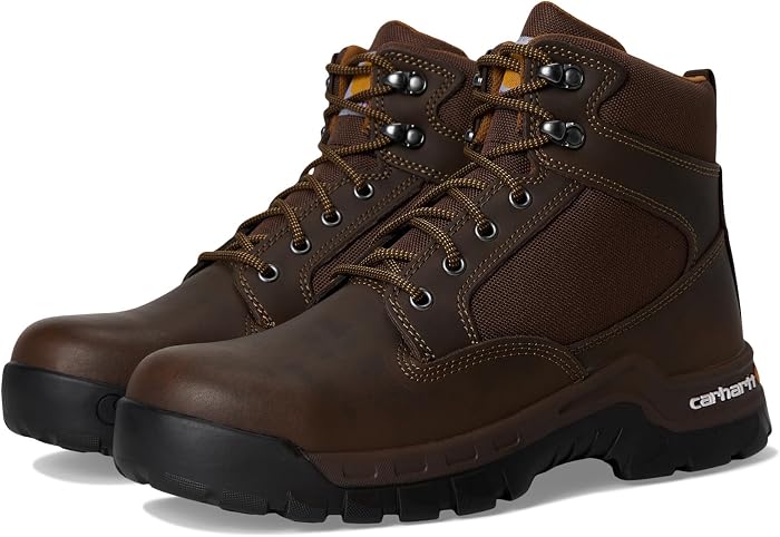 Мужские ботинки Carhartt 6" Rugged Flex Steel Toe, цвет: Коричневый