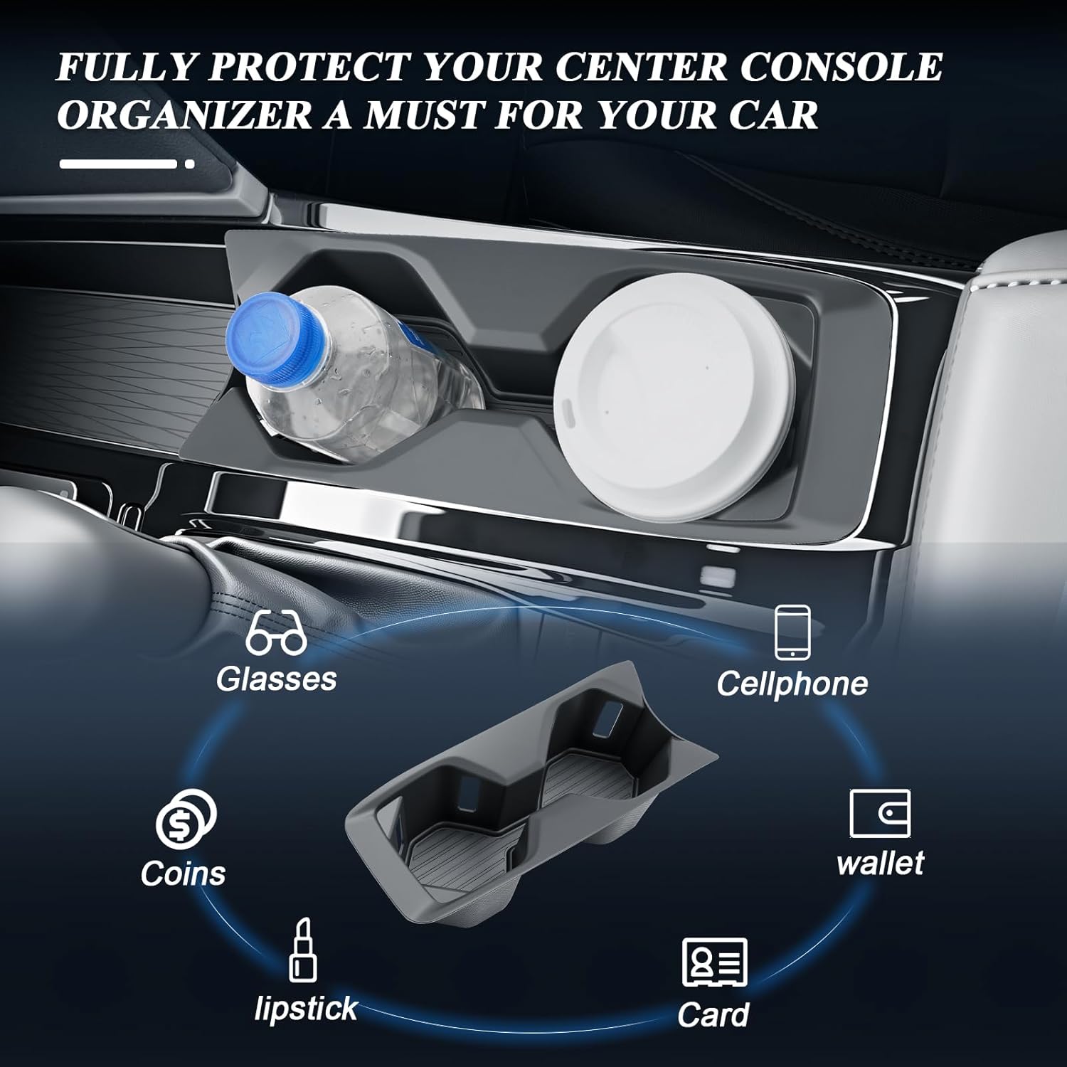 BIBIBO 2025 Camry Center Console Cup Holder for 2025 2026 Toyota Camry (LE/SE/XLE/XSE) Gear Shift Panel Cup Holder 2025 Toyota Camry Accessories