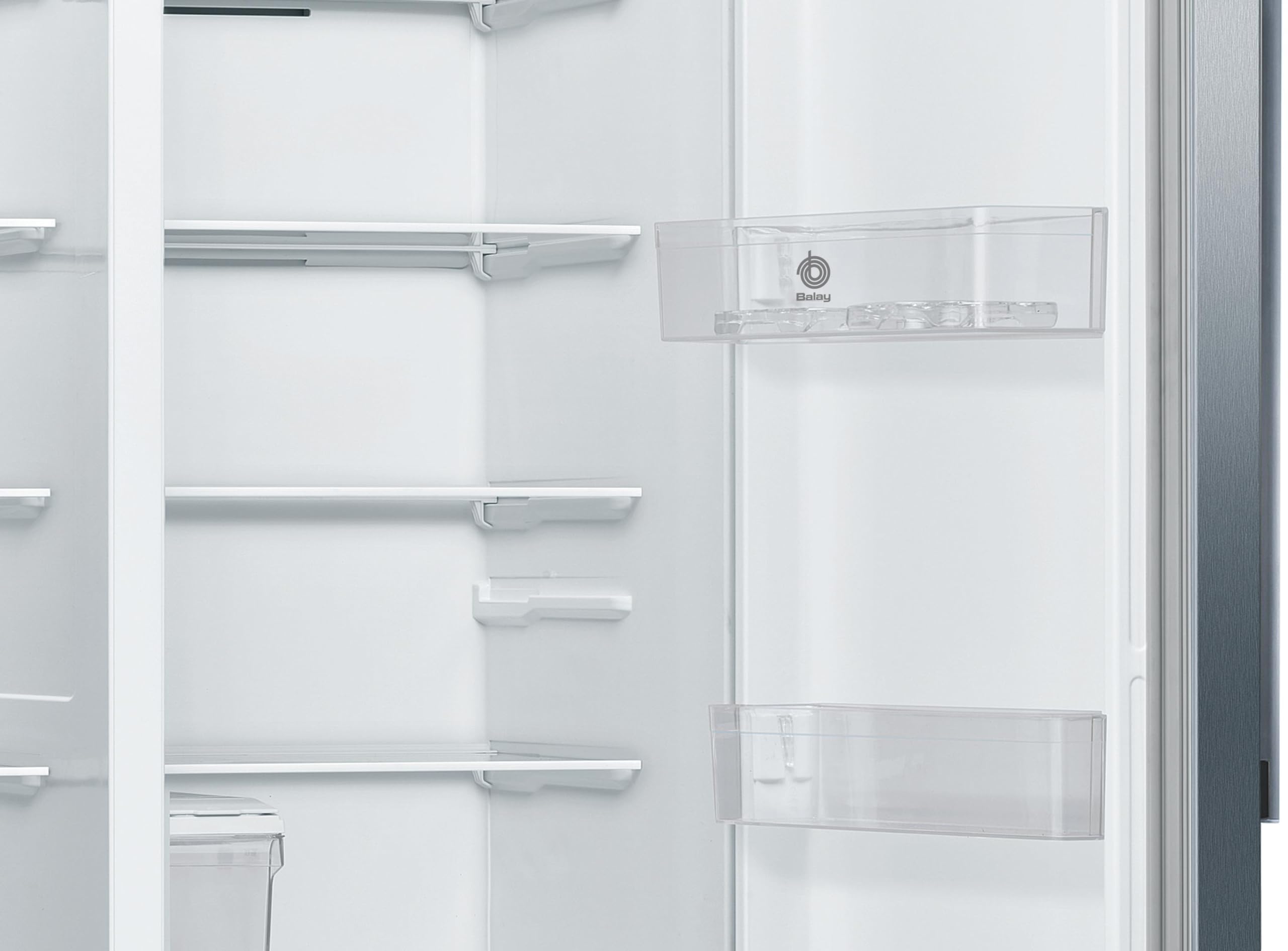 Balay - Frigorífico Americano XXL, NoFrost, Dispensador de Agua y Hielo, Cajones Fresh, Acero Inoxidable, 3FAE494XE