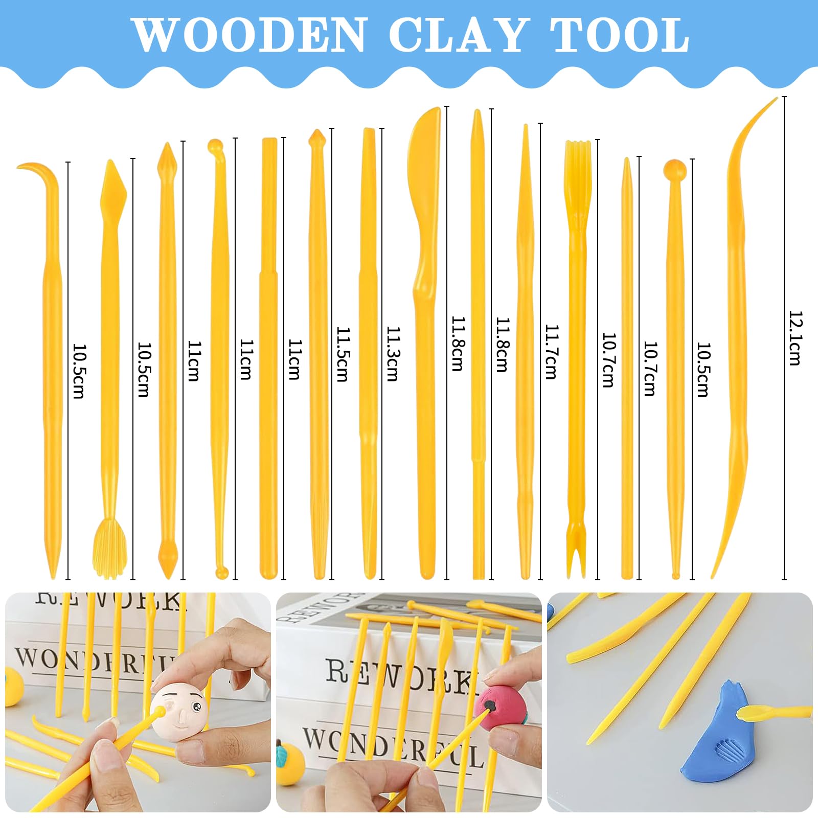 Kit 55 Pezzi Per Modellazione - Utensili Scultura Argilla Per Ceramica E Artigianato - Foto 5