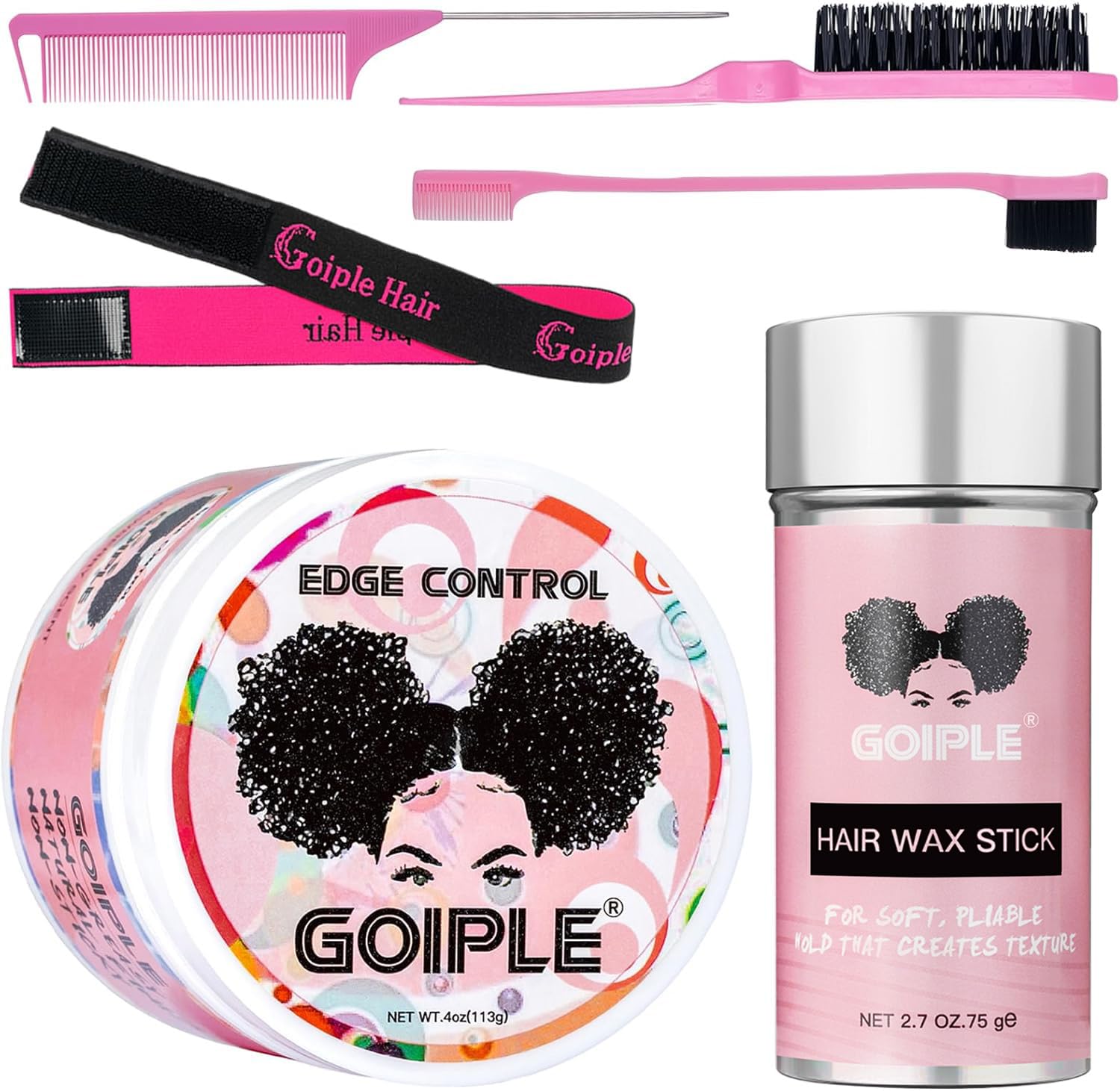Edge Control Gel Cheveux Femme Forte Tenue Non Gras Gel Cheveux Afro Coiffant Edge Wax Sans Écaillage Cire Cheveux Afro Pour Cheveux Noirs Gels Coiffants Hair Wax Stick Hair Pour Femmes