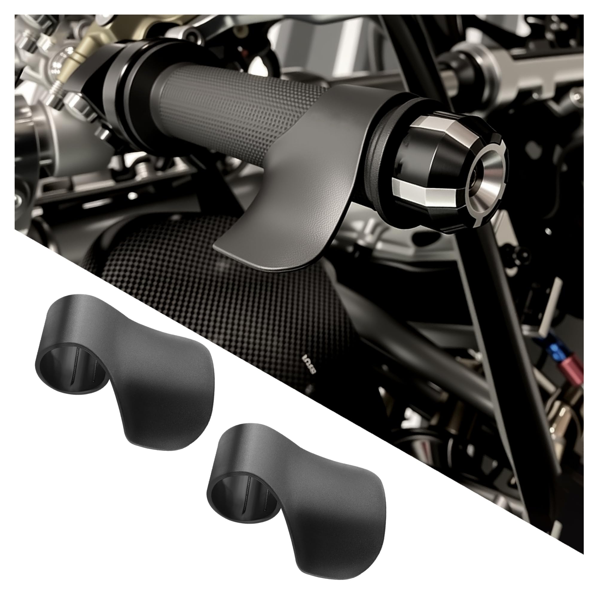 2PCS Motorcycle Cruise Control,Anti-Slip Motorcycle Throttle Assist for Relieving Hand Joint Fatigue,Universal Cruise Control for Motorcycle Throttle Motorcycle Accessories, Black