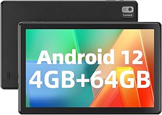 SGIN 10 Inch Android 12 Tablet, 4GB RAM 64GB ROM Computer Tablets with Octa-Core 2.0Ghz Processor, 800 * 1280 IPS HD Display, 2MP + 5MP Dual Camera, 5000mAh, GPS, WiFi, Bluetooth 5.0