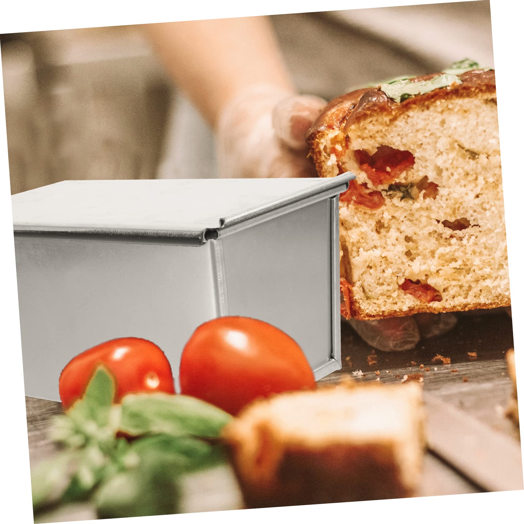 Haofy Nonstick French Bread Loaf Pan - Aluminum Alloy, 305x112x85mm, Silver
