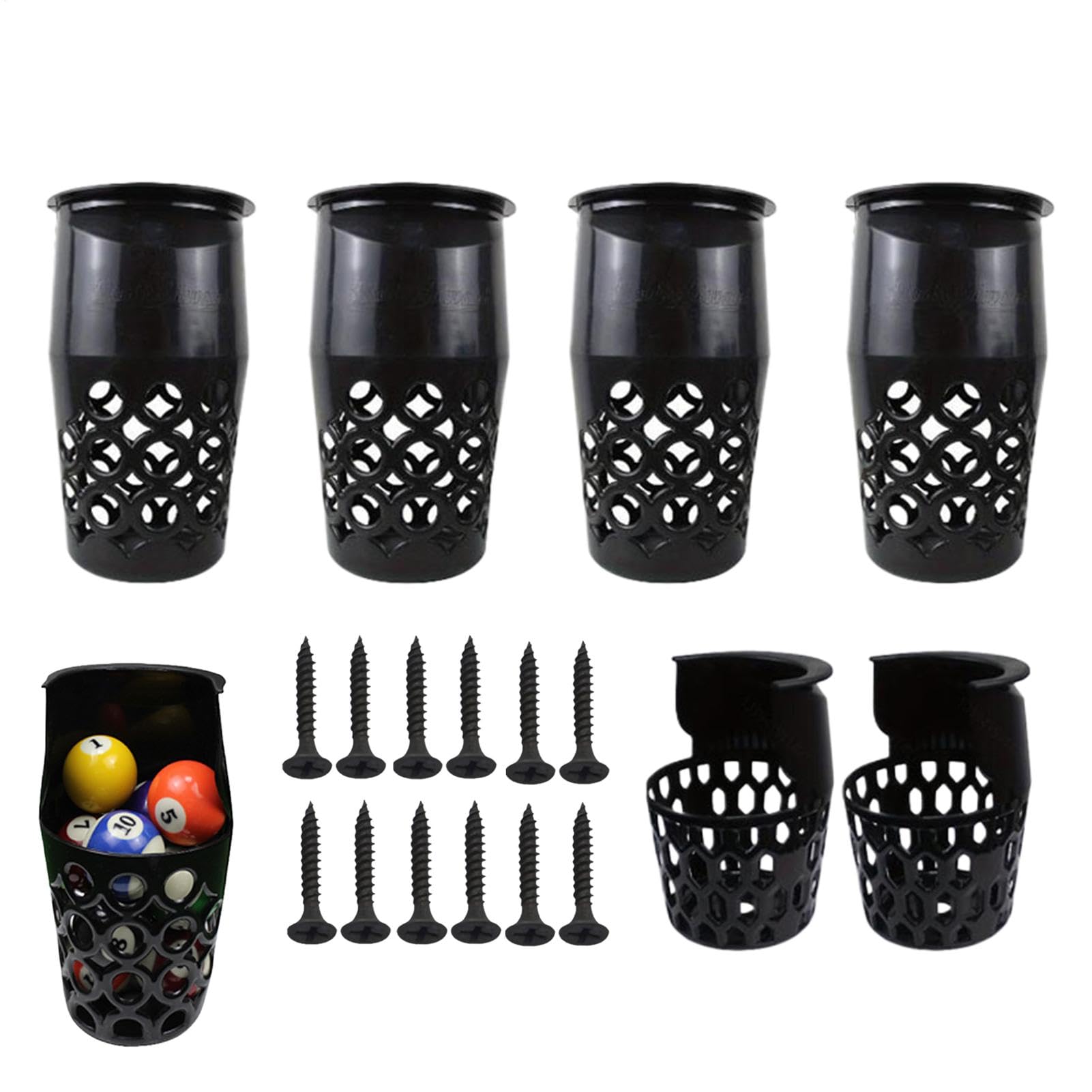 Cesta de billar, bolsillos de billar - 6x drop palliad billiard Storage Net, Accesorios de mesa de billar