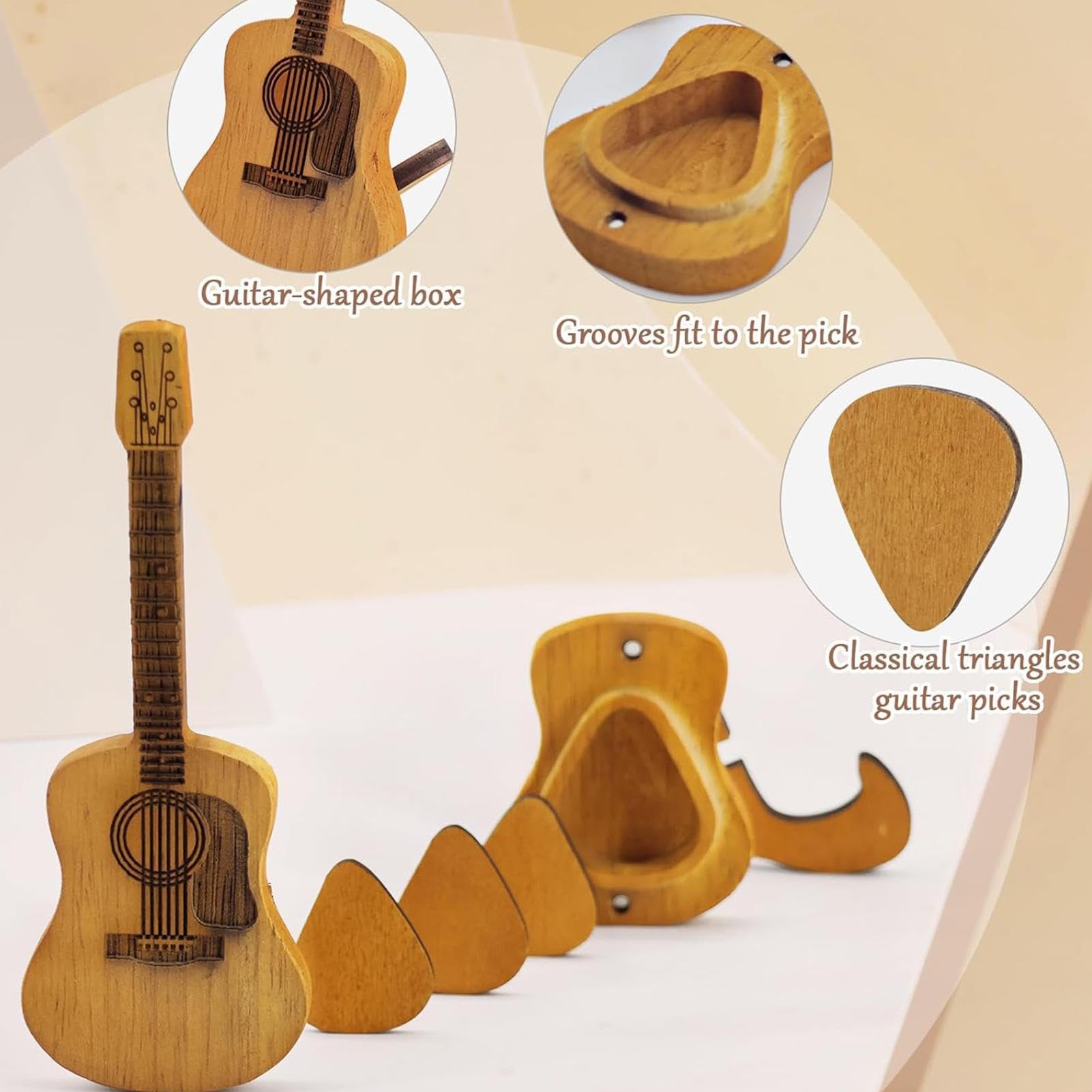 Étui Cuir Pour Médiators Guitare – Rangez Vos Picks En Style – Cadeau Idéal Pour Guitariste (Marron) - 13